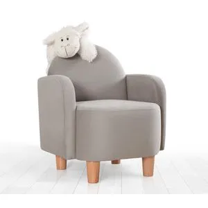 Nock - Grey Grey Kid's Wing Chair