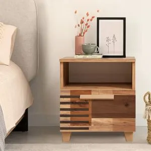 Noćni ormarić Leva Alfa Colorblock Atlantic Pine