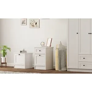 Noćni ormarić Rb-168-03 u mat beloj boji