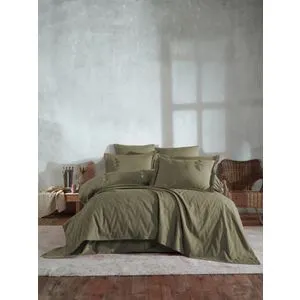 Noris - Set prekrivača za dvostruki krevet u khaki boji