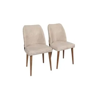 Nova 071 V2 Cream
Walnut Chair Set (2 Pieces)