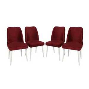 Nova 081 V4 Claret Red
White Chair Set (4 Pieces)