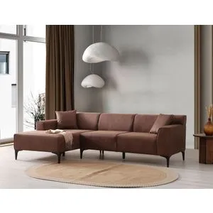 Nova Petra L Ugaona Sofa - Kognac