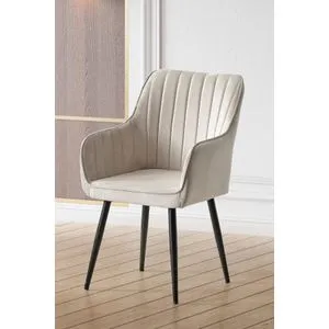 Nova - Set stolica u krem i crnoj boji (2 komada)