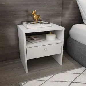 Nova - White White Nightstand
