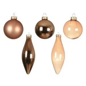 Novogodišnja dekoracija - HANGING ORNAMENTS 10pcs 6cm 149342 - Brandy - KMG