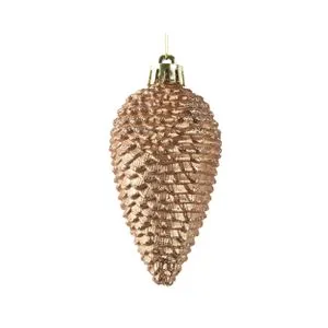 Novogodišnja dekoracija - HANGING PINECONE SET 6pcs 8cm 022858 - Brandy - KMG