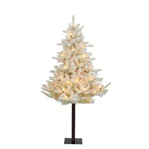 Novogodišnja jelka na stablu, krem boje sa LED lampicama – 150 cm 136710