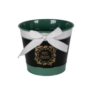 Novogodišnja saksija sa mašnom