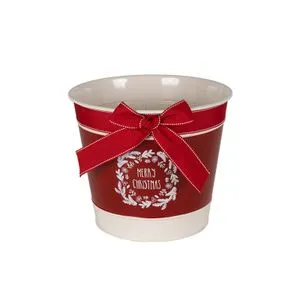 Novogodišnja saksija sa mašnom