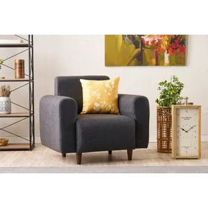 Noya Linen - Anthracite Anthracite 1-Seat Sofa