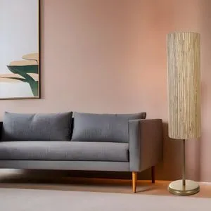 Noyan Eskitme Lambader Bambu 09 Abajurlu Oak Gold