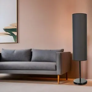 Noyan Siyah Lambader Koyu Gri Abajurlu Black
Dark Grey Floor Lamp