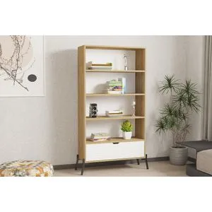 Numana - Sapphire Oak, White Sapphire Oak
White Bookshelf