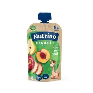 Nutrino  Organski pauč jabuka,kruška, breskva 6+ meseci, 100g