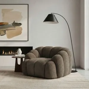 Octavio - Brown Brown 1-Seat Sofa