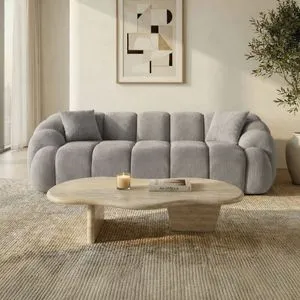 Octavio - Grey Grey 3-Seat Sofa