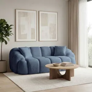 Octavio - Navy Blue Navy Blue 2-Seat Sofa