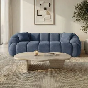 Octavio - Navy Blue Navy Blue 3-Seat Sofa