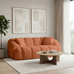 Octavio - Tile Red Tile Red 2-Seat Sofa