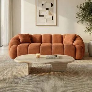 Octavio - Tile Red Tile Red 3-Seat Sofa