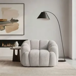Octavio - White White 1-Seat Sofa