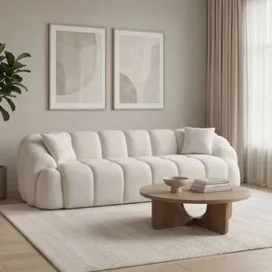 Octavio - White White 4-Seat Sofa