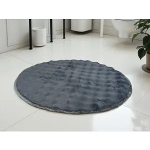 Okrugla Prostirka za kupatilo fi 100cm Tamno siva boja