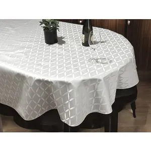 Okrugli Stolnjak Ø150cm Bela boja-lotos