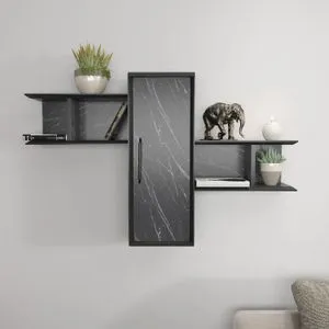 Olida - Bendire Black Black Wall Shelf