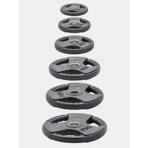 Olimpijski gumeni tegovi 3D  1x15 kg - CRNA