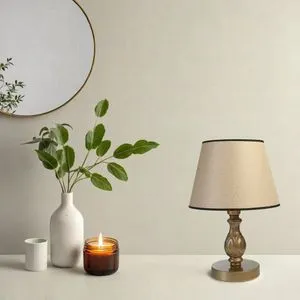 Olimpiyat Eskitme Pramit Açık Hasır Abajurlu Masa Lambası Gold
Cream Table Lamp
