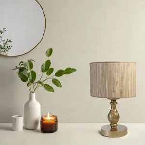 Olimpiyat Eskitme Silindir Bambu 09 Abajurlu Masa Lambası Oak
Gold Table Lamp