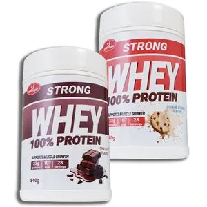 Olympic Protein Strong Whey 100% Čokolada i Cookies &amp; Cream 840g, 2 komada