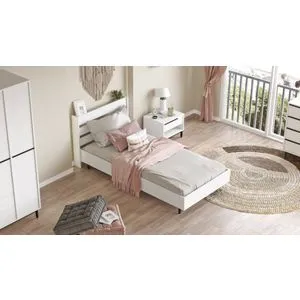 On13-W Bela Jednokrevetna Krevetna Konstrukcija