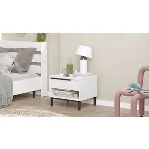 On14-W White Nightstand