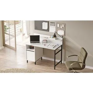 On16-W White Study Desk