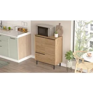 On8A-S Walnut Kitchen Cabinet