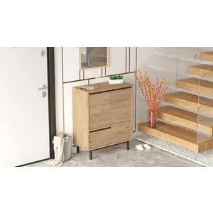 On8C-S Walnut Shoe Cabinet