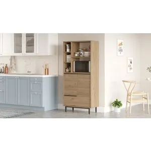 On9A-S Walnut Kitchen Cabinet