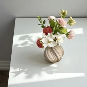 Onda - Beige Beige Decorative Pot