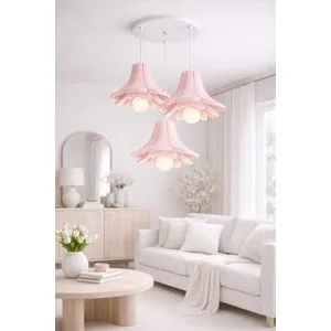 Opviq luster LM-06-LT-30, 3 × E27, puder roze / roze