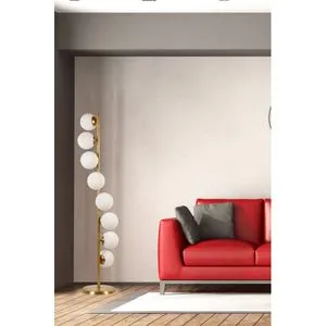 Opviq podna lampa Simay 8729-1, visina 155 cm, bela