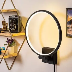 Opviq zidna lampa Halka 13309, crna