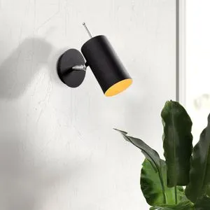 Opviq zidna lampa Kem 6381, crna / nikl