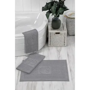 Orma - Grey Grey Bathmat Set (3 Pieces)