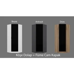 Ormar Kale Glass Dark Grey3 - 210 cm