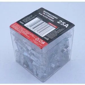 OSIGURAČI 25A 100KOM PLASTIČNA KUTIJA