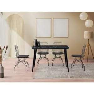 Oslo - 3071 Black Marble Dining Table