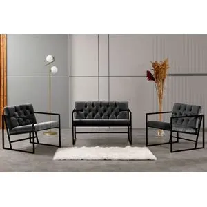 Oslo - Fume Fume Sofa Set